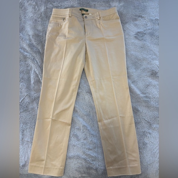 Lauren Ralph Lauren Pants - Lauren Ralph Lauren Women's Khaki Straight Leg Chino Pants